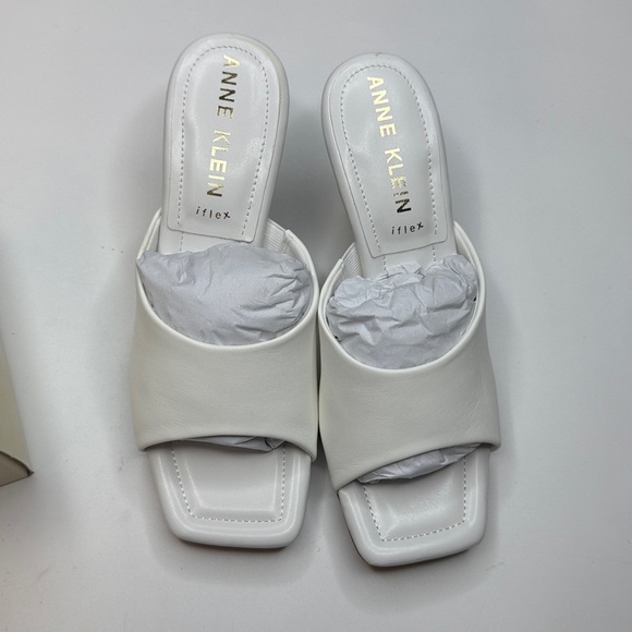 Anne Klein Women's Jerilyn Square Toe Dress Sandals- White- Size 7 - Picture 9 of 13